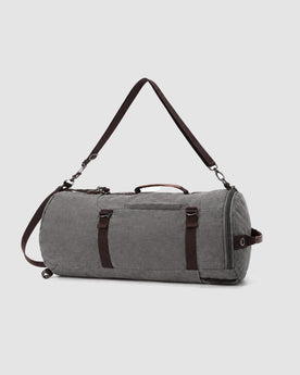 Herren Reisetasche aus Canvas, auch als Rucksack – Grau
