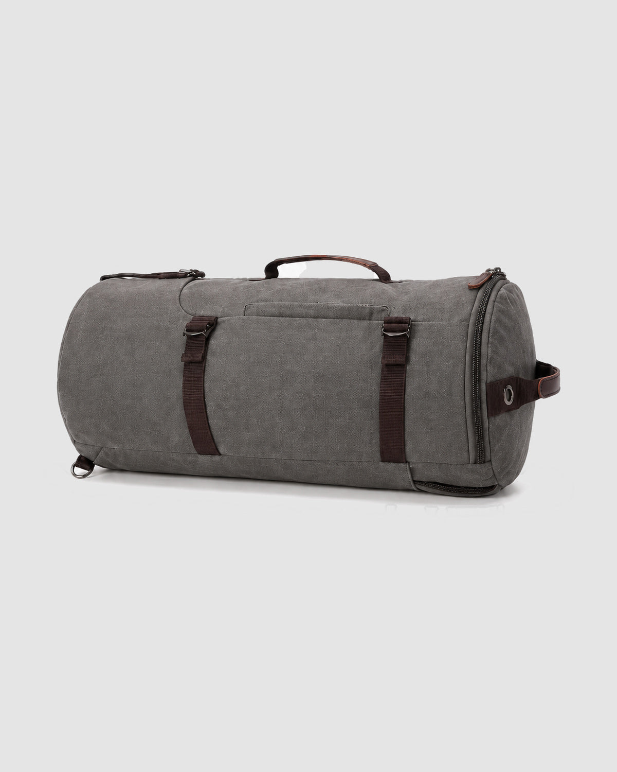 Herren Reisetasche aus Canvas, auch als Rucksack – Grau, Bild 2