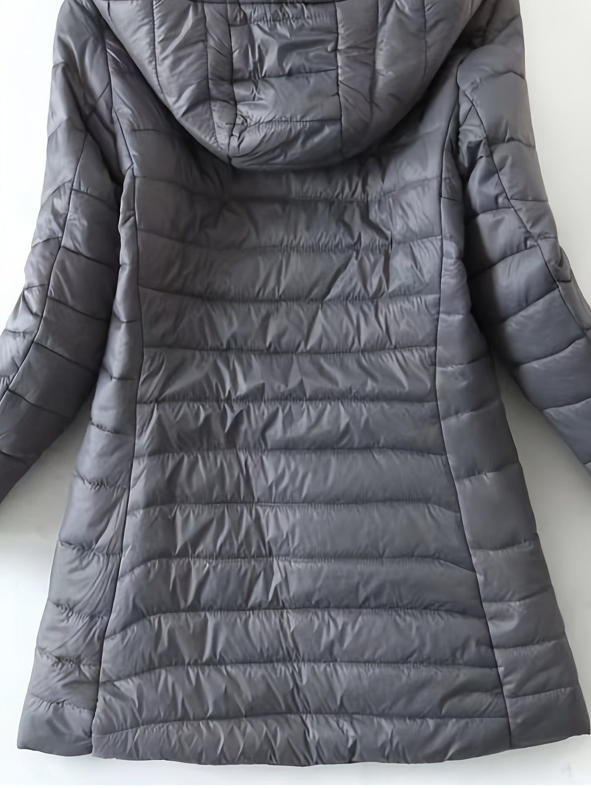 Damen Mittellange Kapuzenjacke mit Fleecefutter