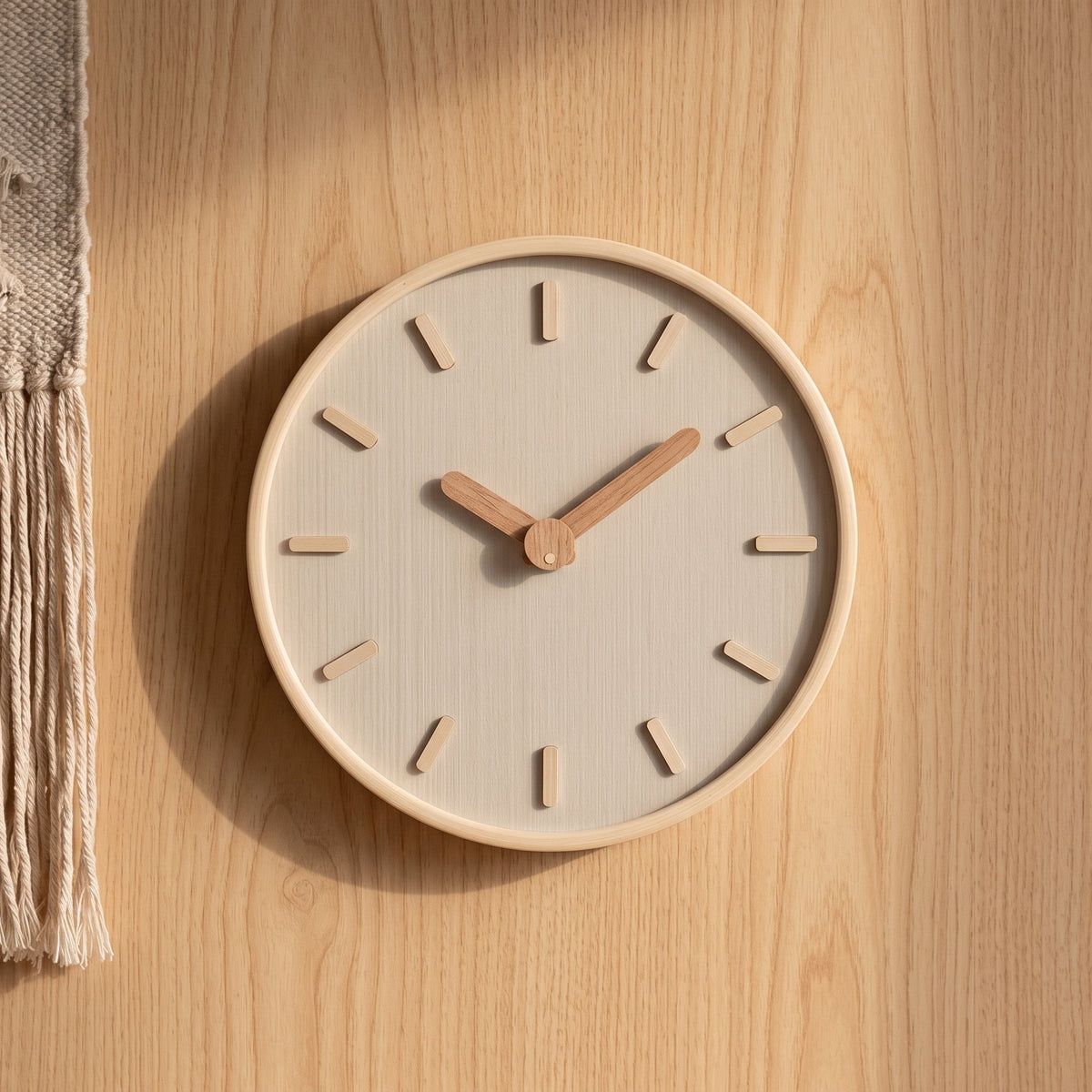DashClock Lautlose Holz-Wanduhr