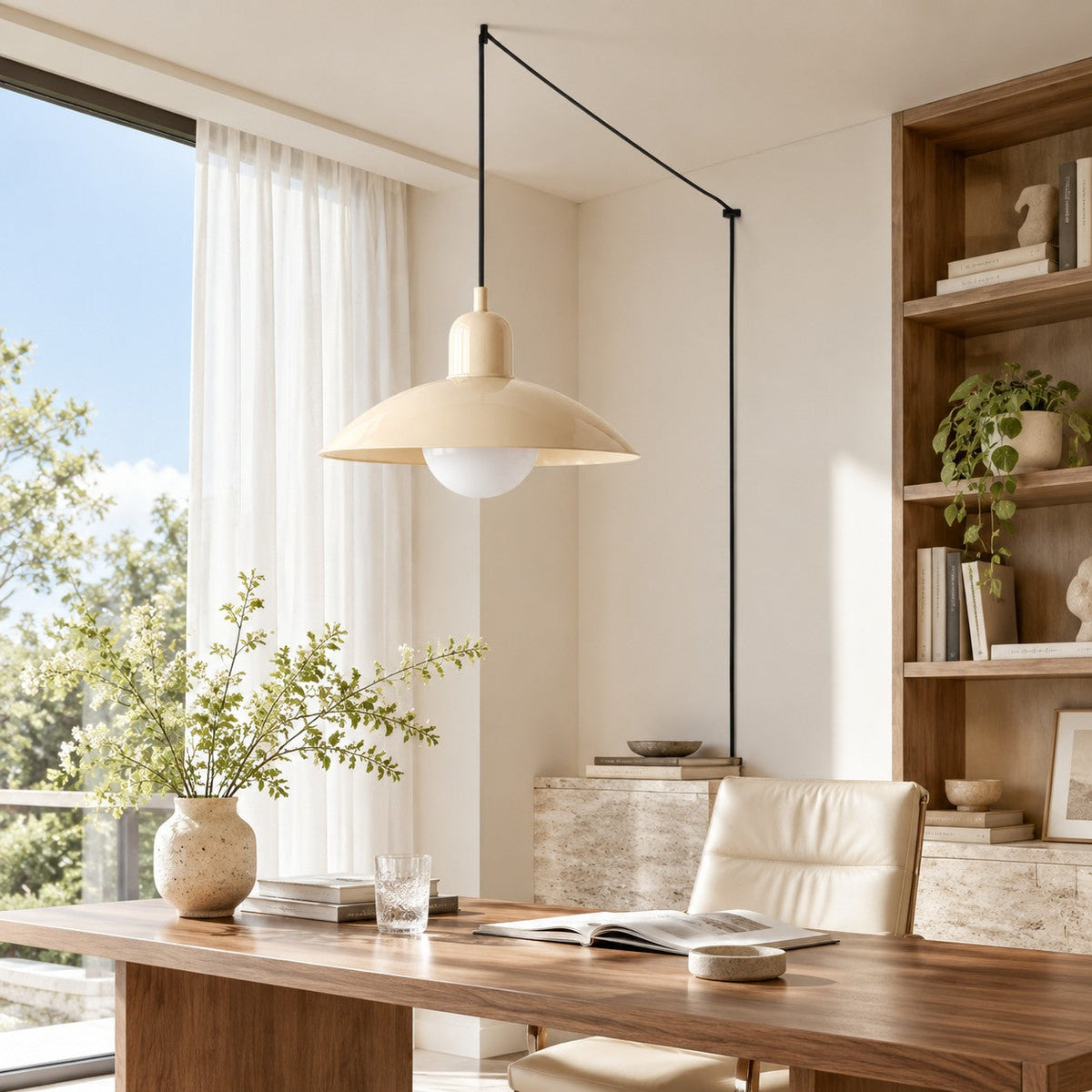 Steckdosen-Pendelleuchte im Mid-Century-Bauhaus-Stil – Ansicht 11