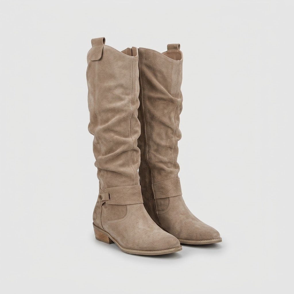 Damen Elegante Wildleder Hohe Stiefel, Jill