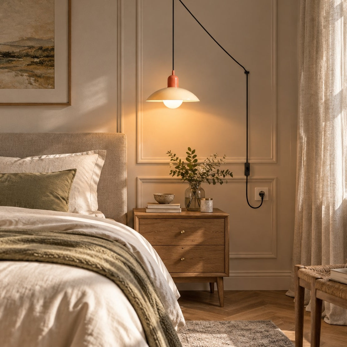 Steckdosen-Pendelleuchte im Mid-Century-Bauhaus-Stil – Ansicht 3