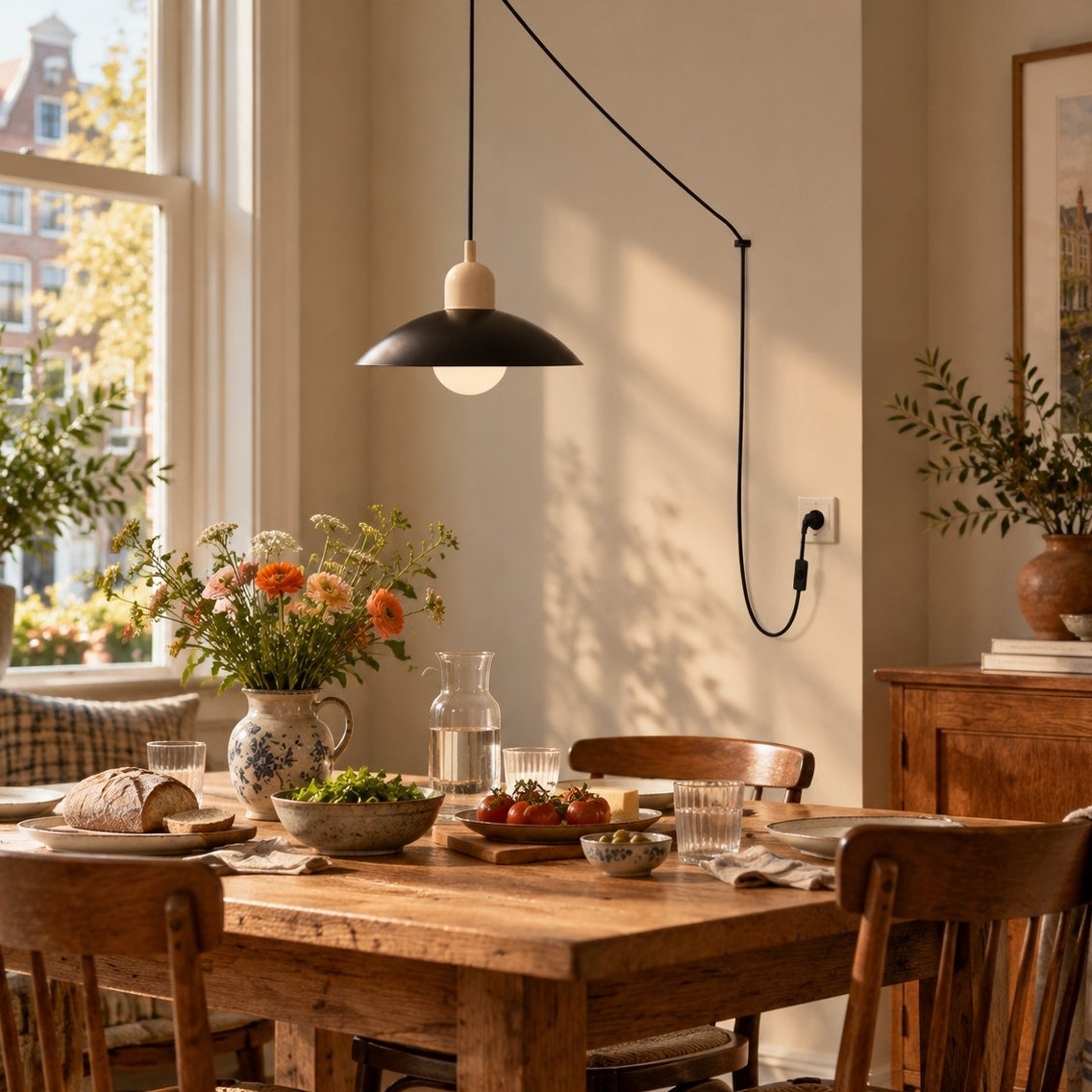 Steckdosen-Pendelleuchte im Mid-Century-Bauhaus-Stil – Ansicht 17