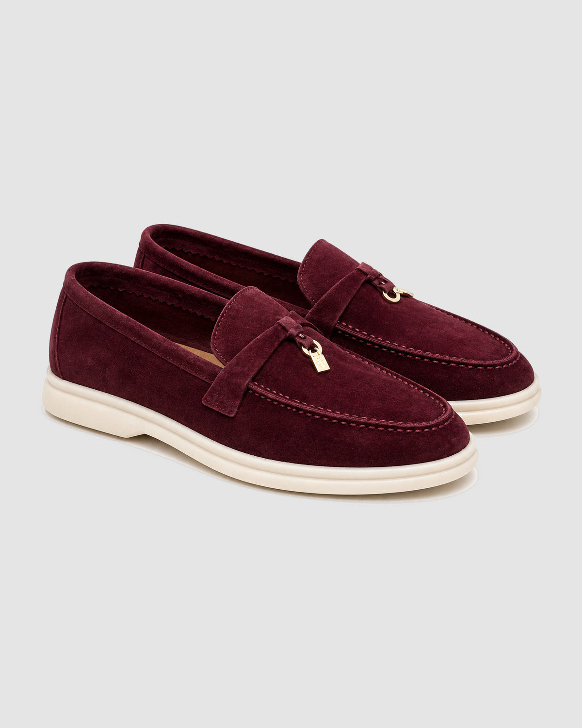 Herren Mokassins ohne Schnürung, Slip-On in Bordeaux