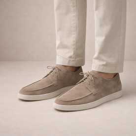 Herren Mokassins mit Schnürung, klassisch elegant in Beige