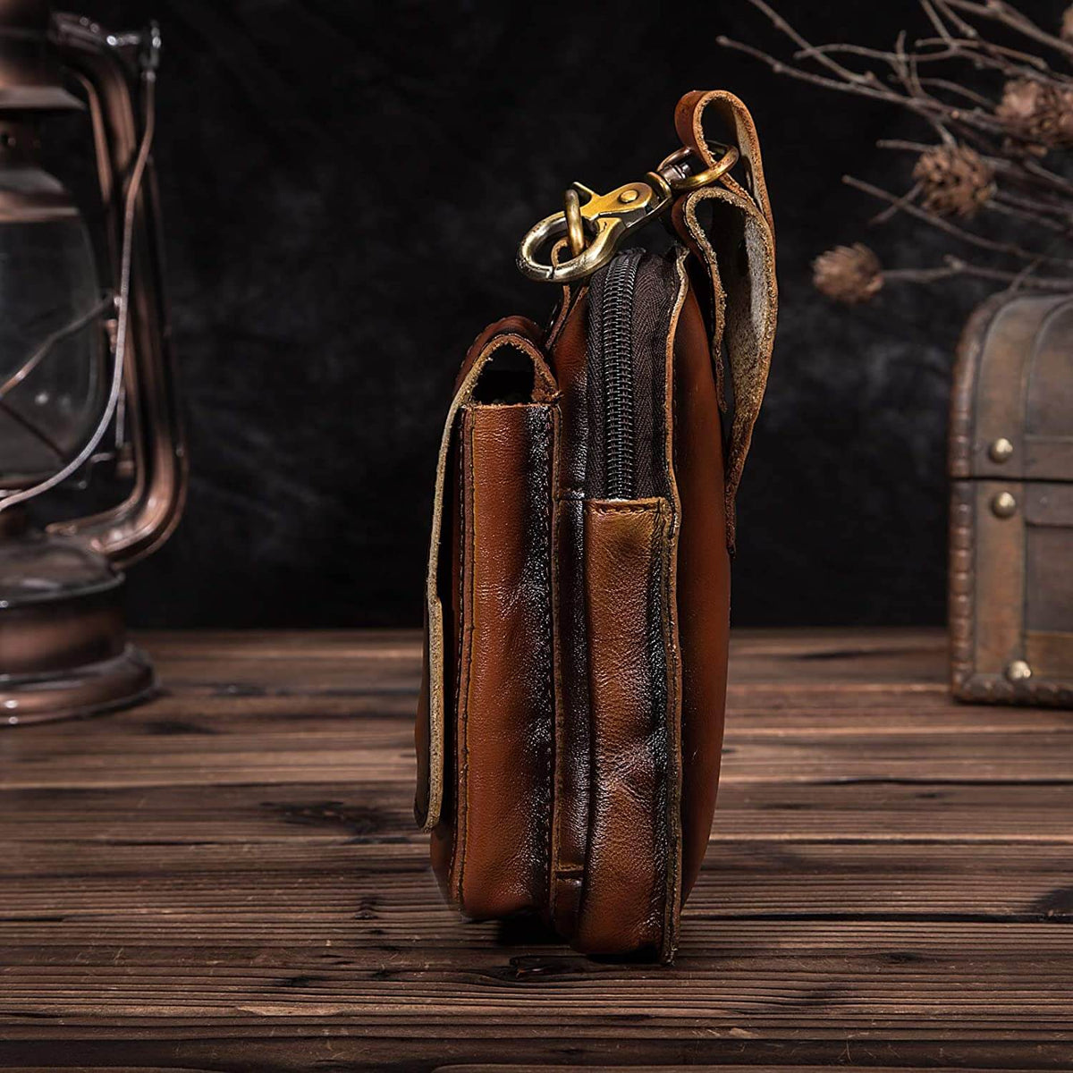 Herren Gürteltasche Echtleder