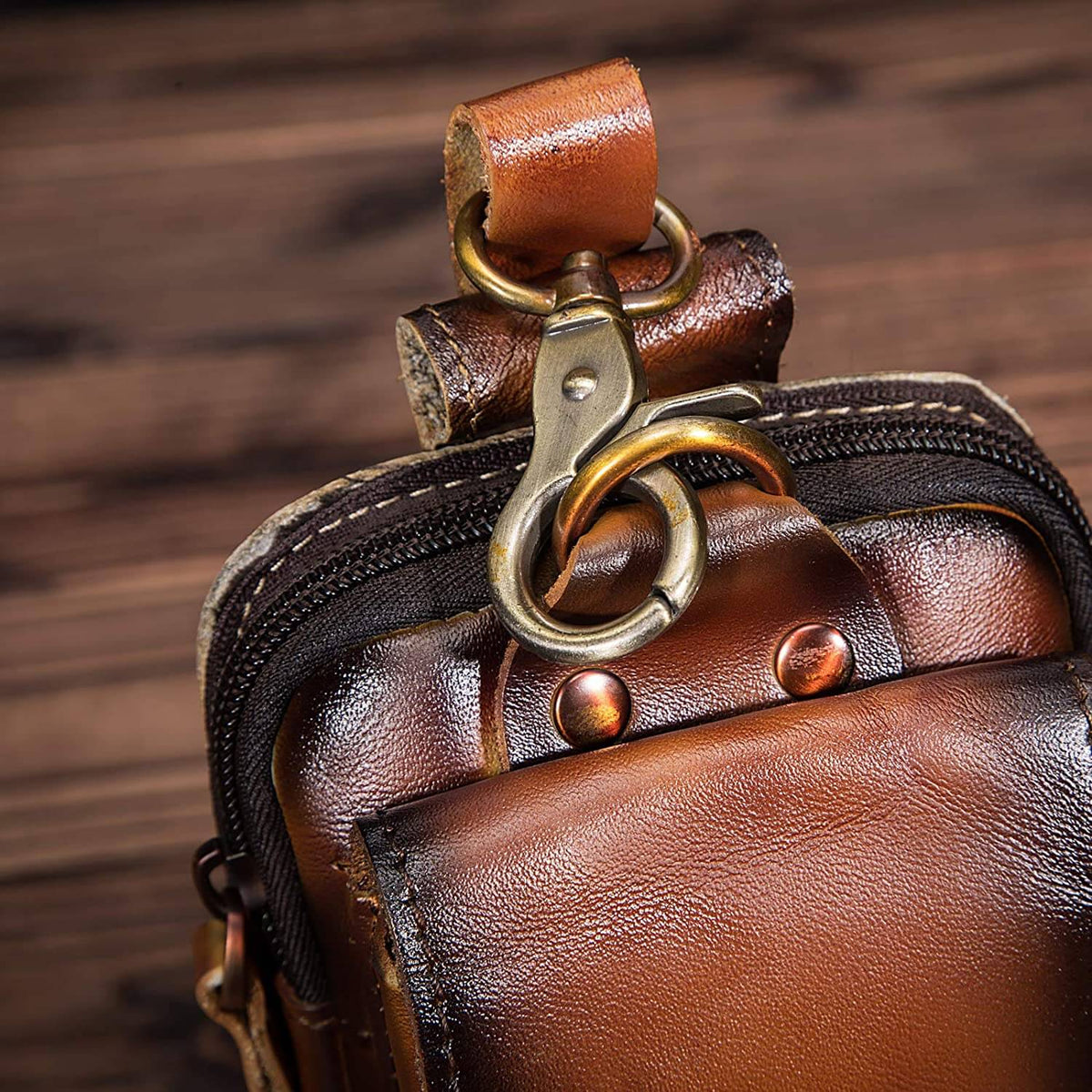 Herren Gürteltasche Echtleder