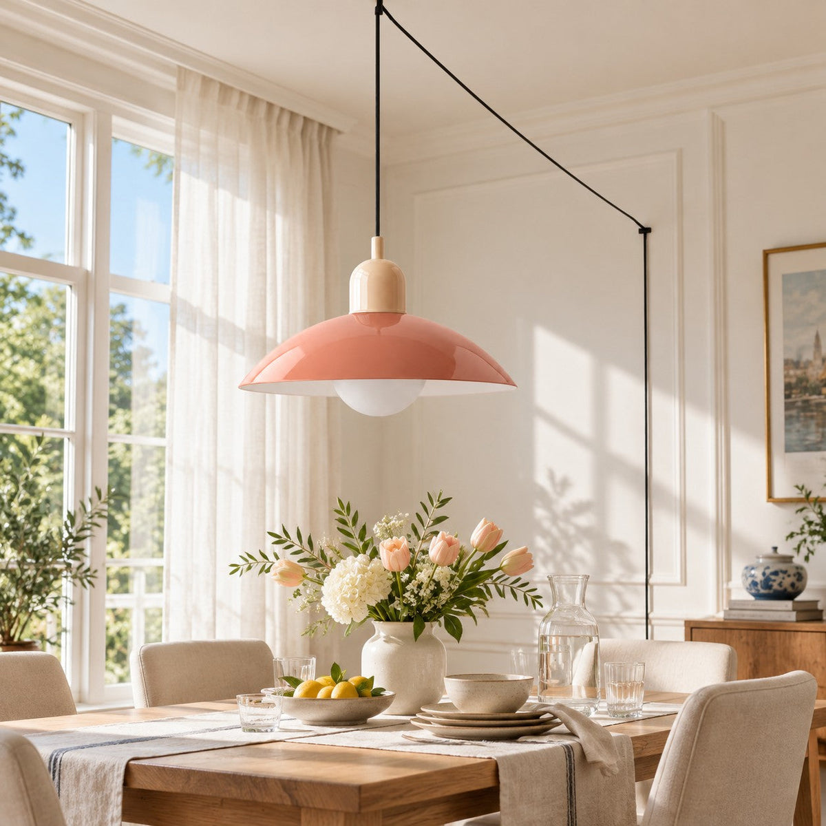 Steckdosen-Pendelleuchte im Mid-Century-Bauhaus-Stil – Ansicht 15
