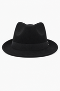 Schwarzer Fedora-Hut mit Hutband
