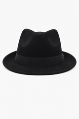 Schwarzer Fedora-Hut mit Hutband