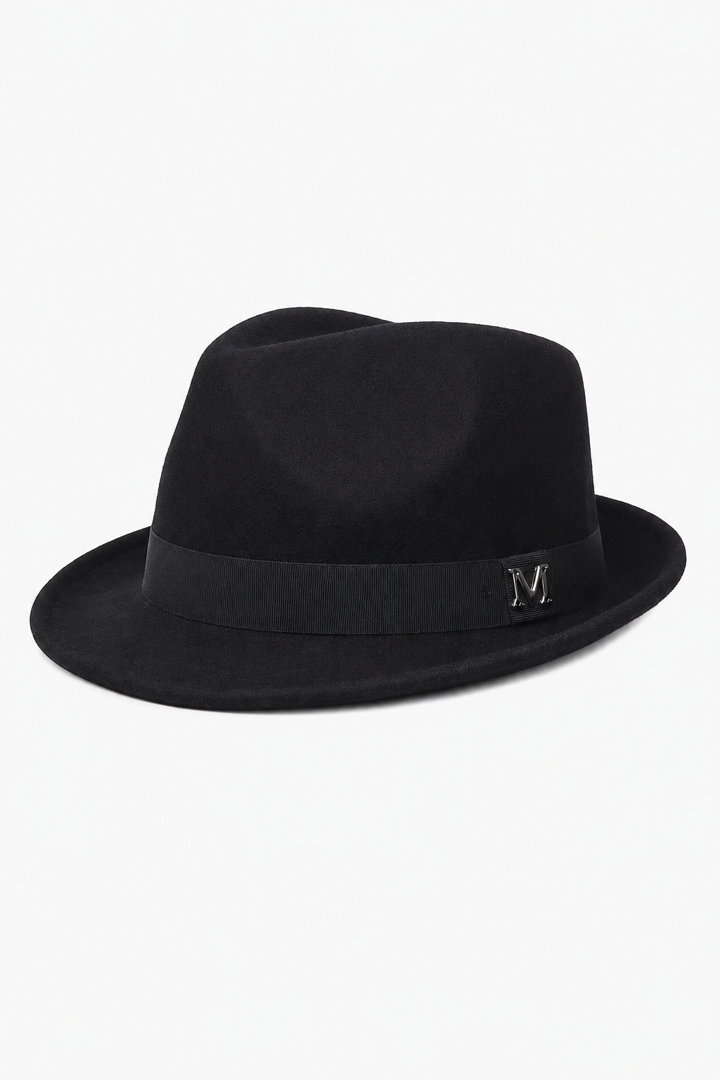 Schwarzer Fedora-Hut mit Hutband