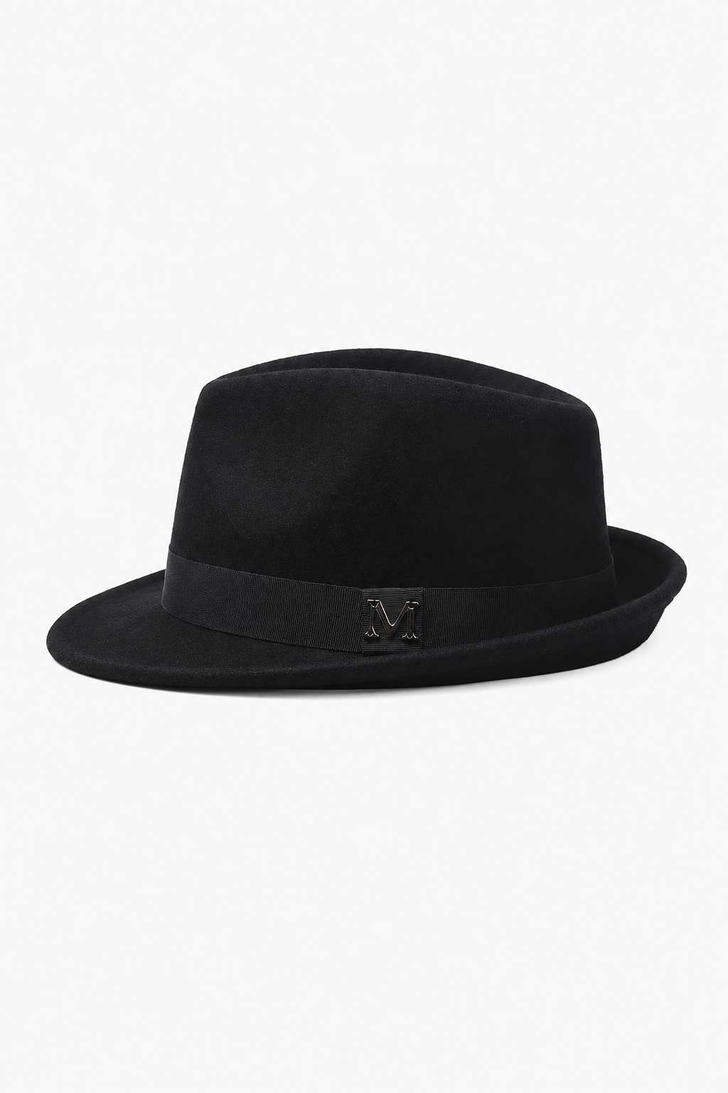 Schwarzer Fedora-Hut mit Hutband