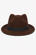 Brauner Fedora-Hut mit Hutband