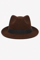 Brauner Fedora-Hut mit Hutband