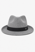 Grauer Fedora-Hut mit Hutband