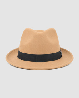 Herren Fedora-Hut mit Hutband – Khaki