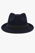 Marineblauer Fedora-Hut mit Hutband
