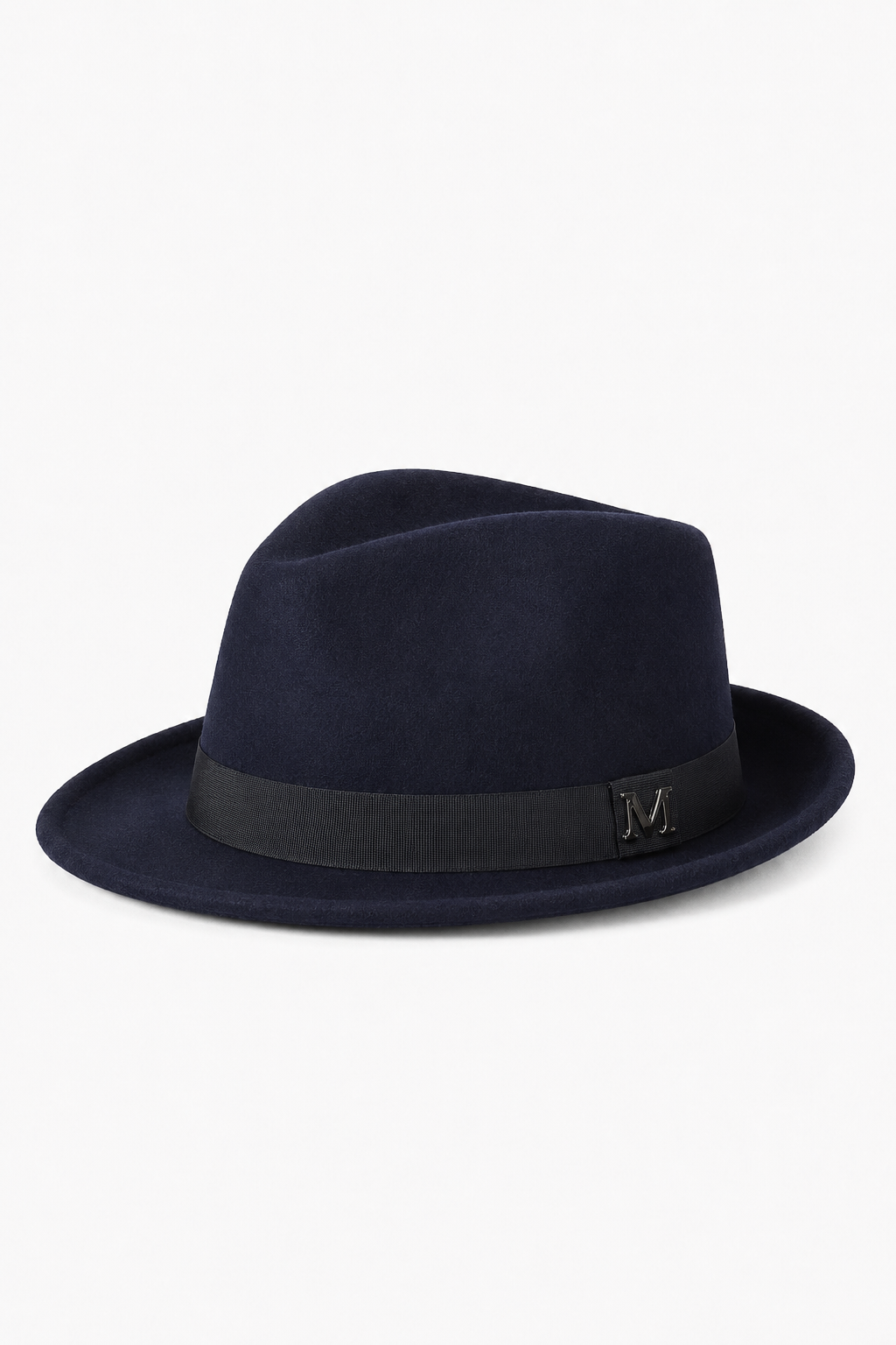 Marineblauer Fedora-Hut mit Hutband