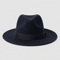 Fedora-hoed voor heren met hoedband – Marineblauw