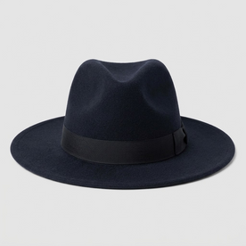 Herren Fedora-Hut mit Hutband – Marineblau
