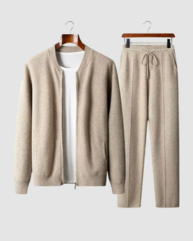 Herren Strick-Set mit Reißverschlussweste und Rundhals, Bild 2