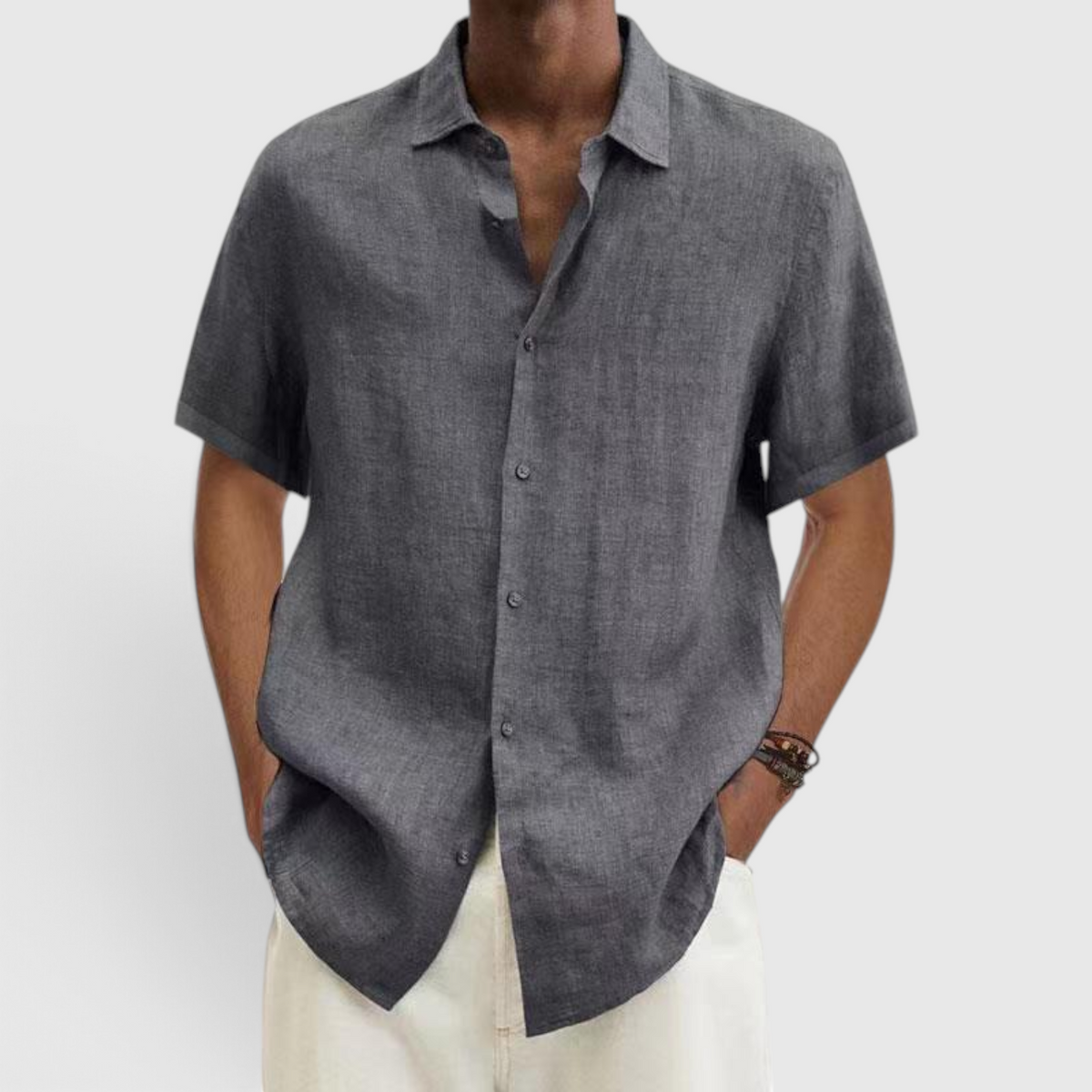 Men's Casual Short-Sleeve Shirt - Everyday Button-Up