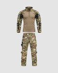 Outdoor-set voor heren met longsleeve en cargobroek in militaire stijl