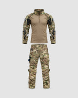 Outdoor-set voor heren met longsleeve en cargobroek in militaire stijl