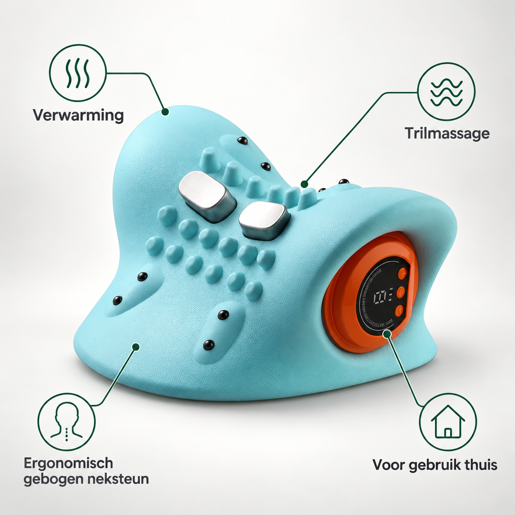 Elektrisches Nackenkissen mit Wärme und Vibrationsmassage