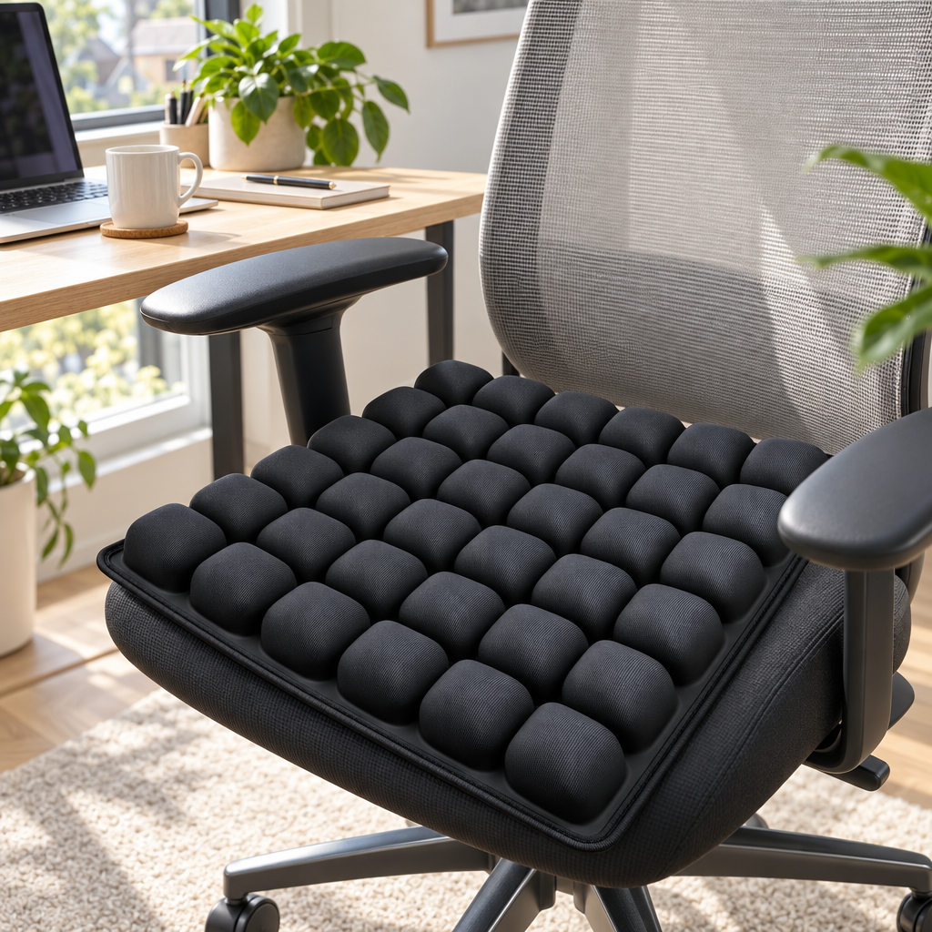 Aufblasbares Sitzkissen - Ergonomisches Luftkissen mit 36 Luftzellen