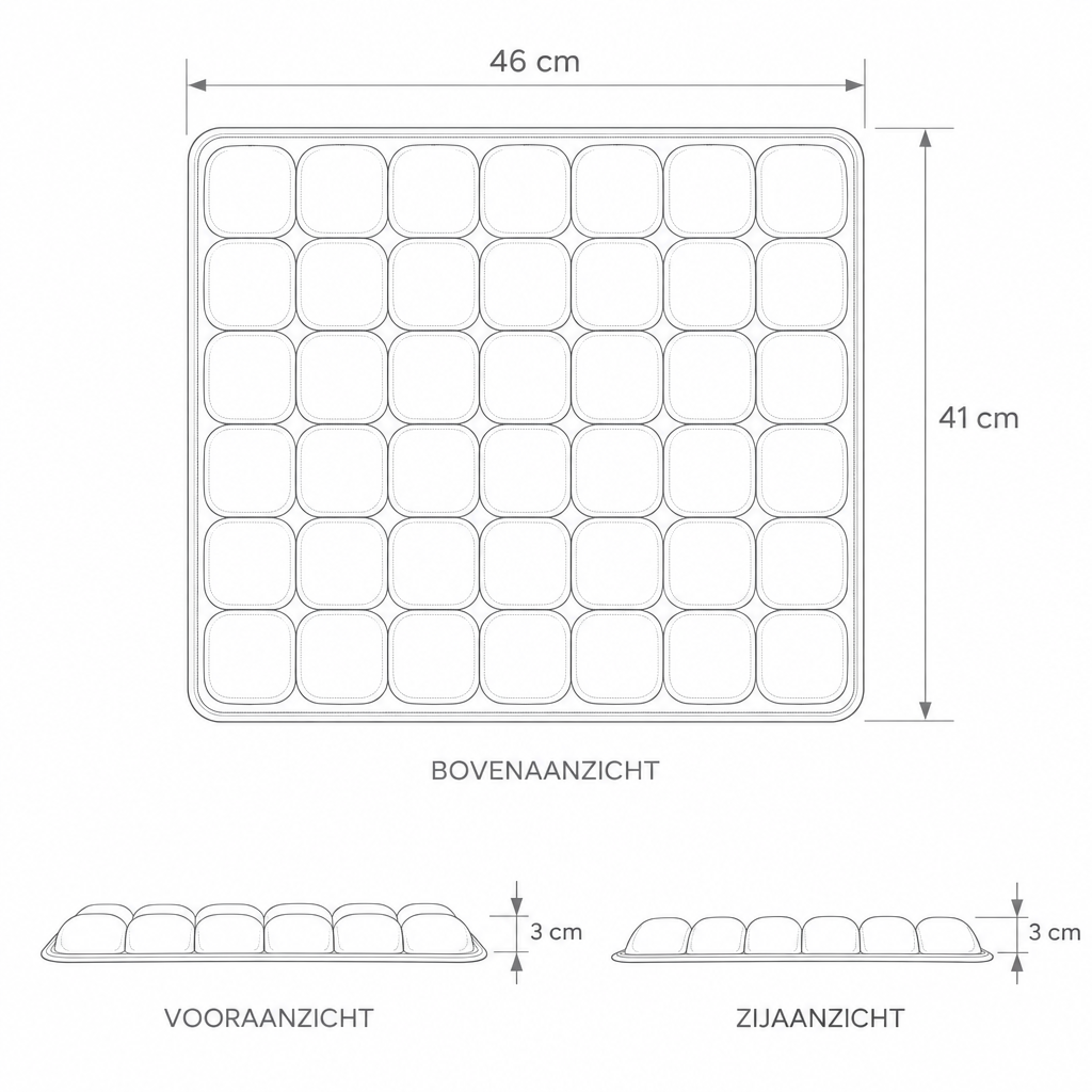 Aufblasbares Sitzkissen - Ergonomisches Luftkissen mit 36 Luftzellen