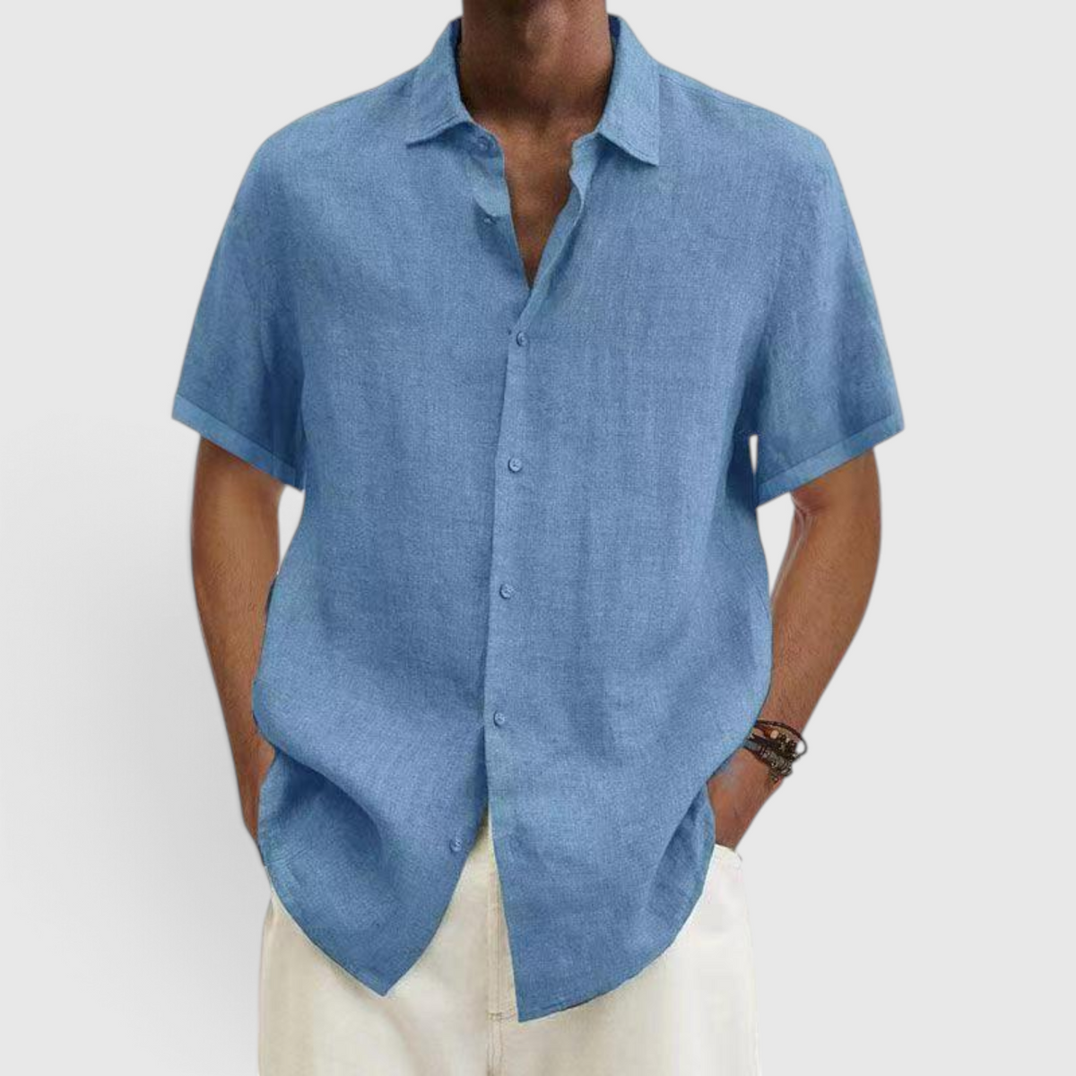 Men's Casual Short-Sleeve Shirt - Everyday Button-Up