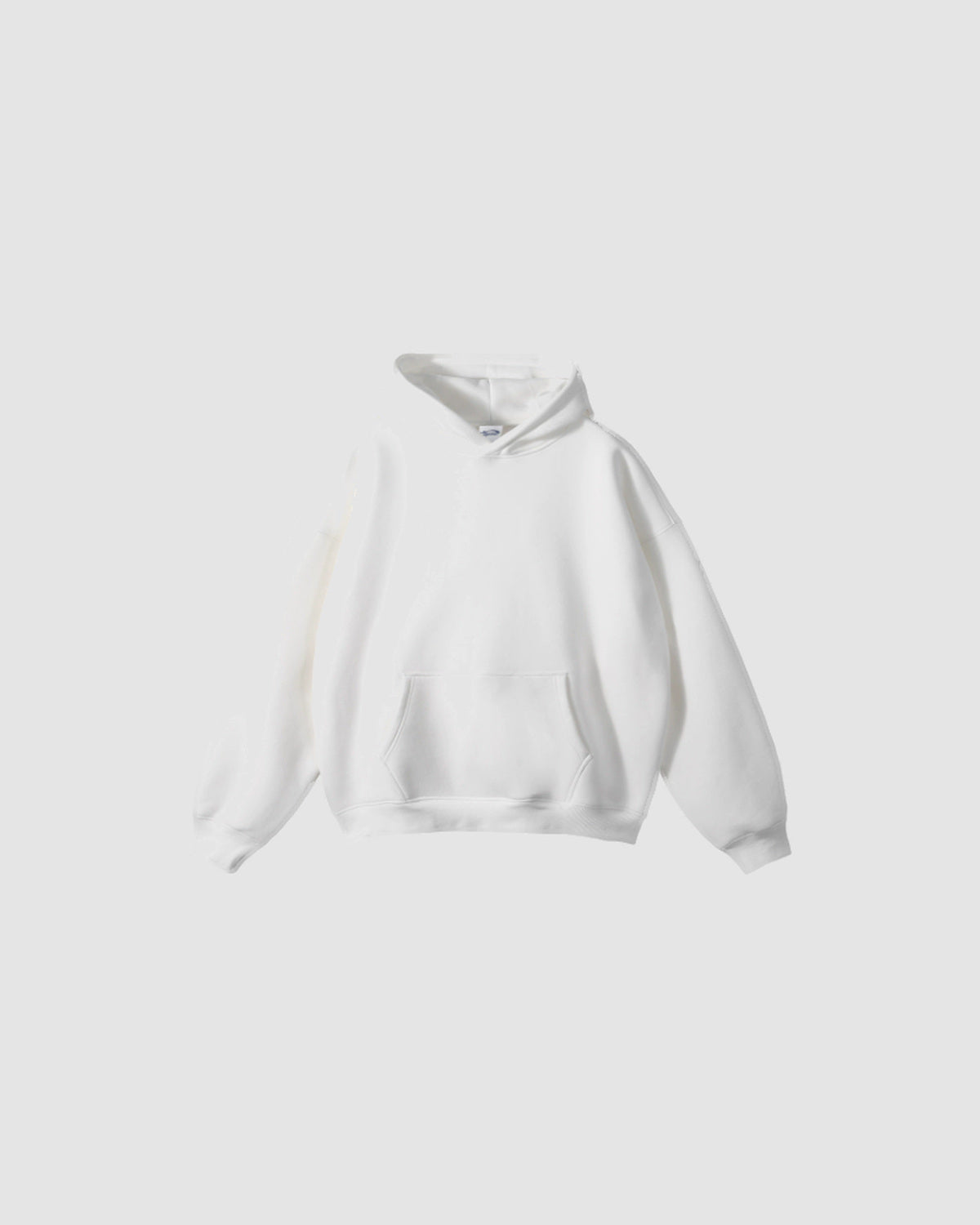 Herren Hoodie im Relaxed Fit, weich in Weiß