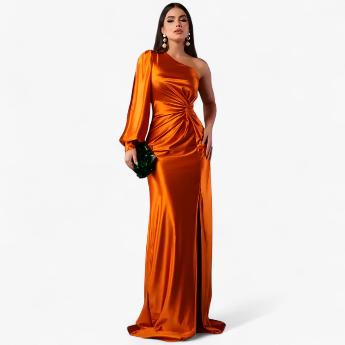 Damen Midikleid Satin