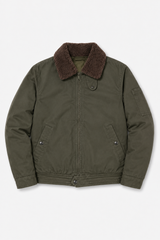 Herren Jungle-Cloth-Jacke mit Sherpa-Kragen – Armeegrün
