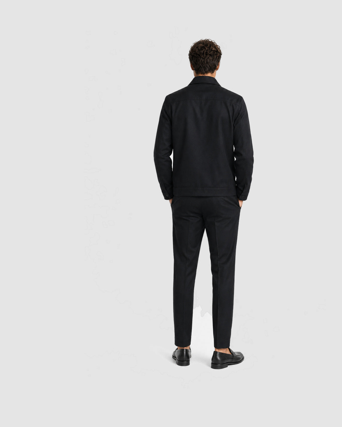 Herren Übergangsjacke mit Kragen – Schwarz, Bild 5