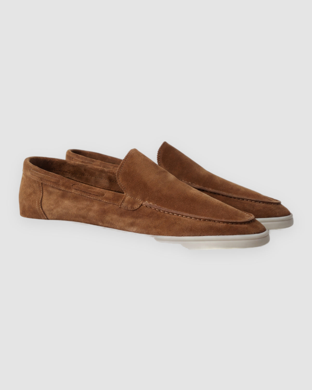 Herren Mokassins aus Wildleder, Slip-On in Hellbraun
