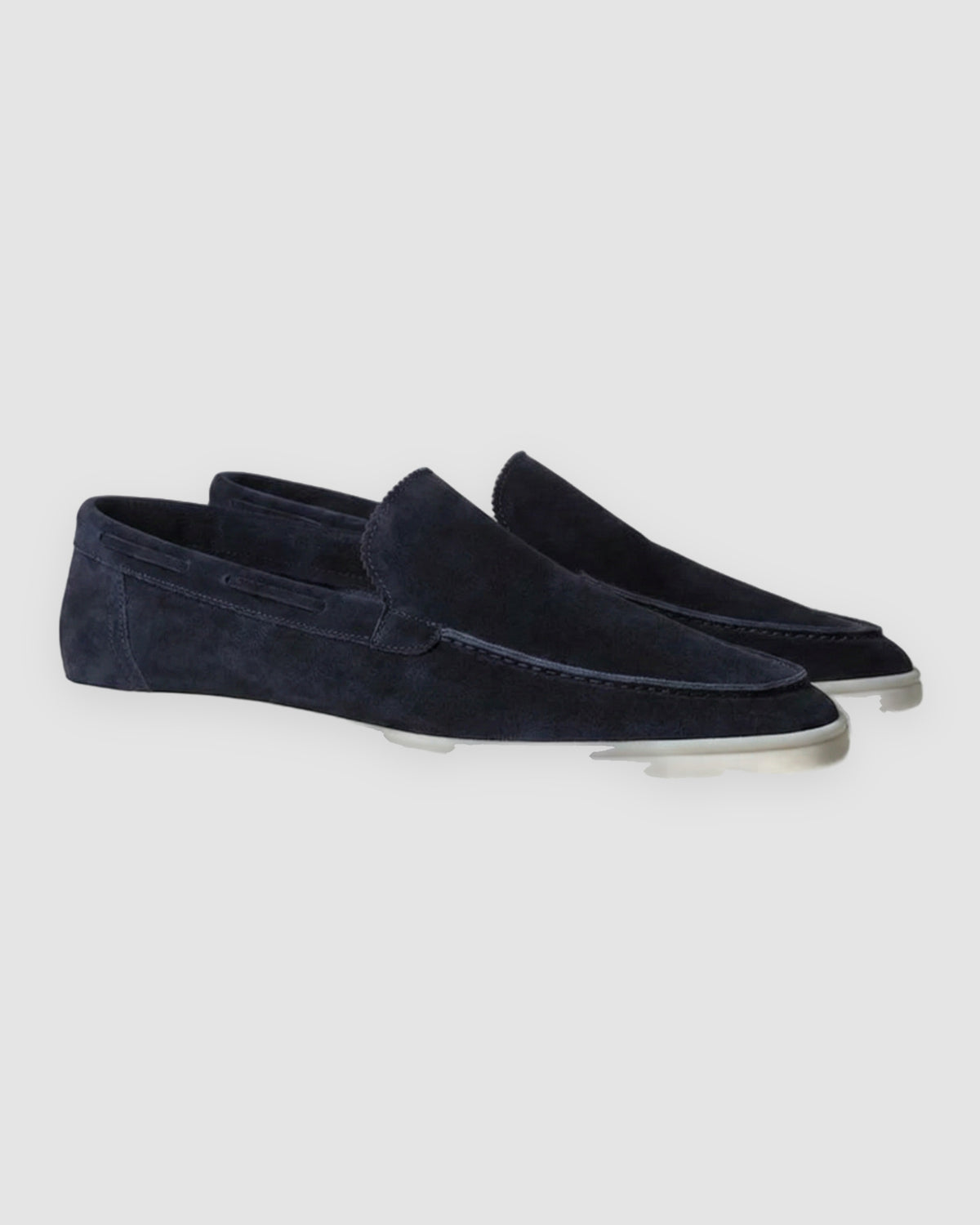 Herren Mokassins aus Wildleder, Slip-On in Tiefblau