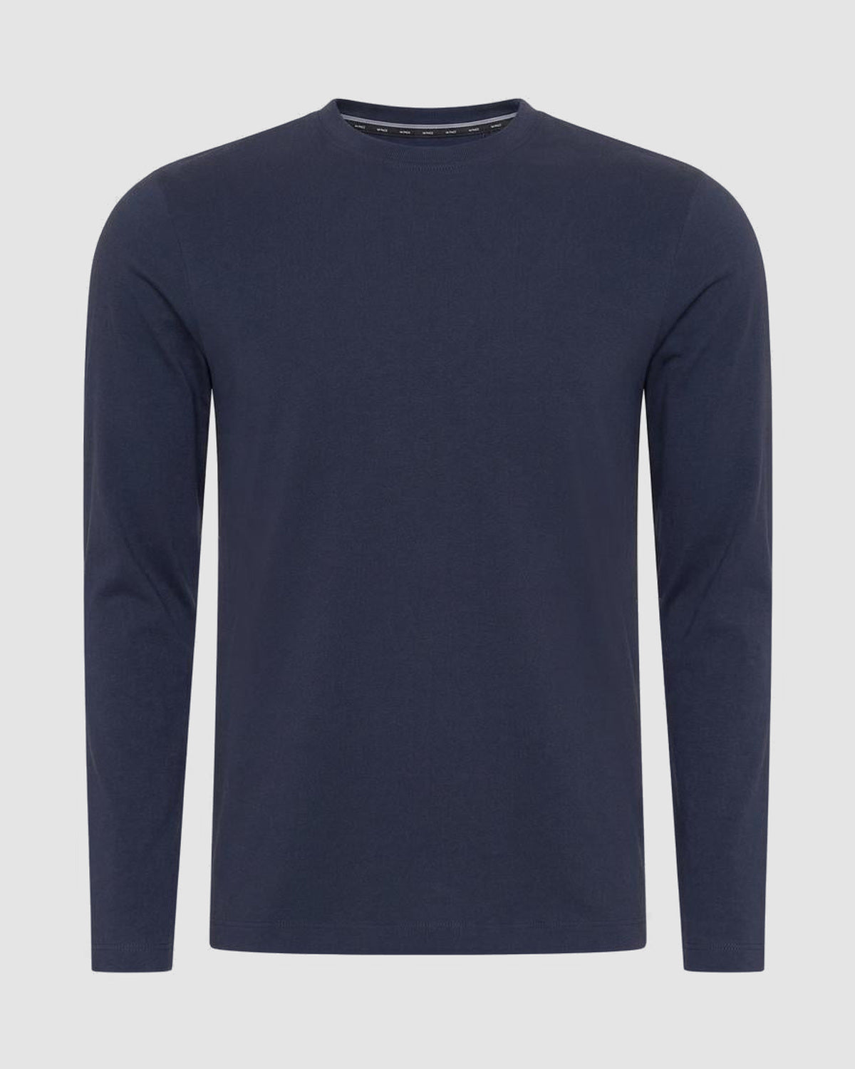 Herren Longsleeve mit Rundhals – Marineblau in Dunkelblau