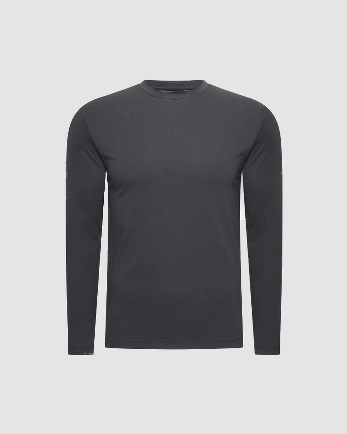 Herren Longsleeve mit Rundhals – Graphit in Graphitgrau