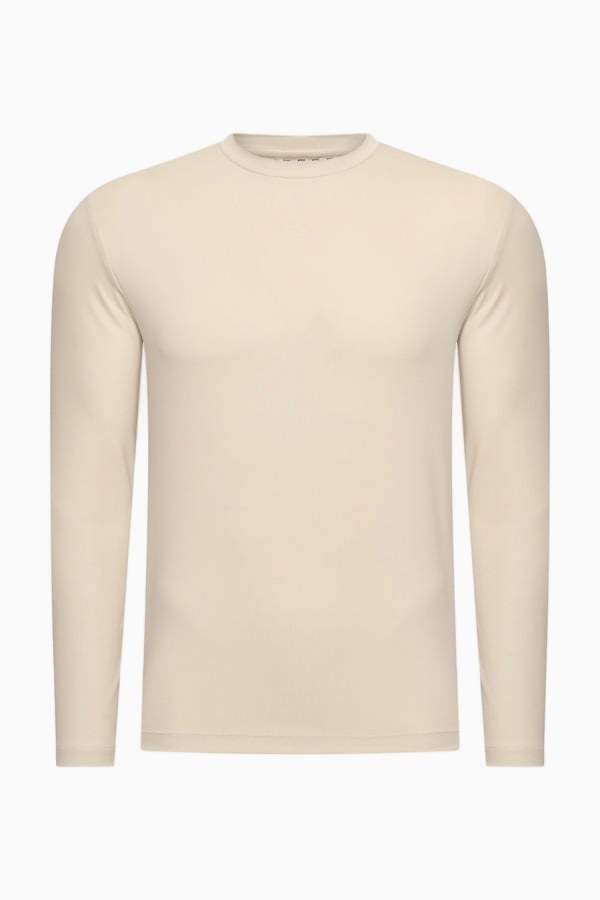 Beyoda Longsleeve Herren Soft Sand — Ärmel-Detail
