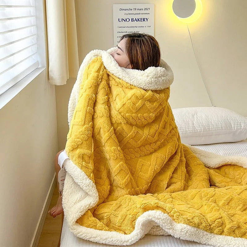 Dicke Lammwoll-Winterdecke – Ultra-Warme Kuscheldecke