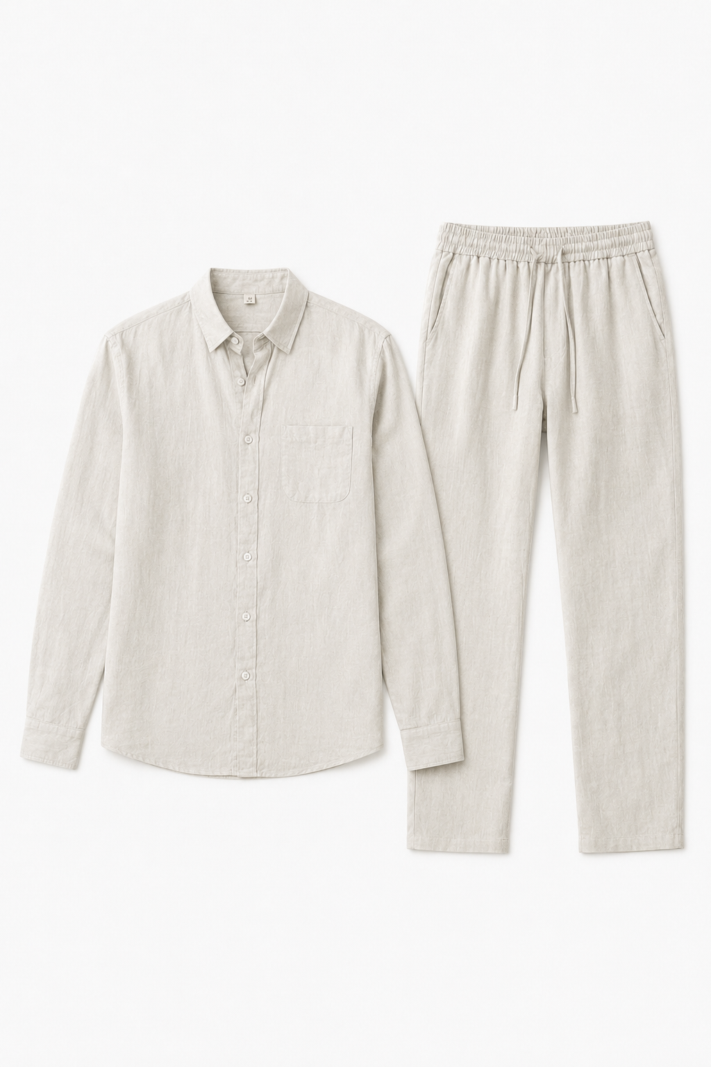 Herren-Set Langarmshirt & Hose Beige