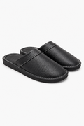 Schwarze Herren-Hausschuhe mit weicher Sohle
