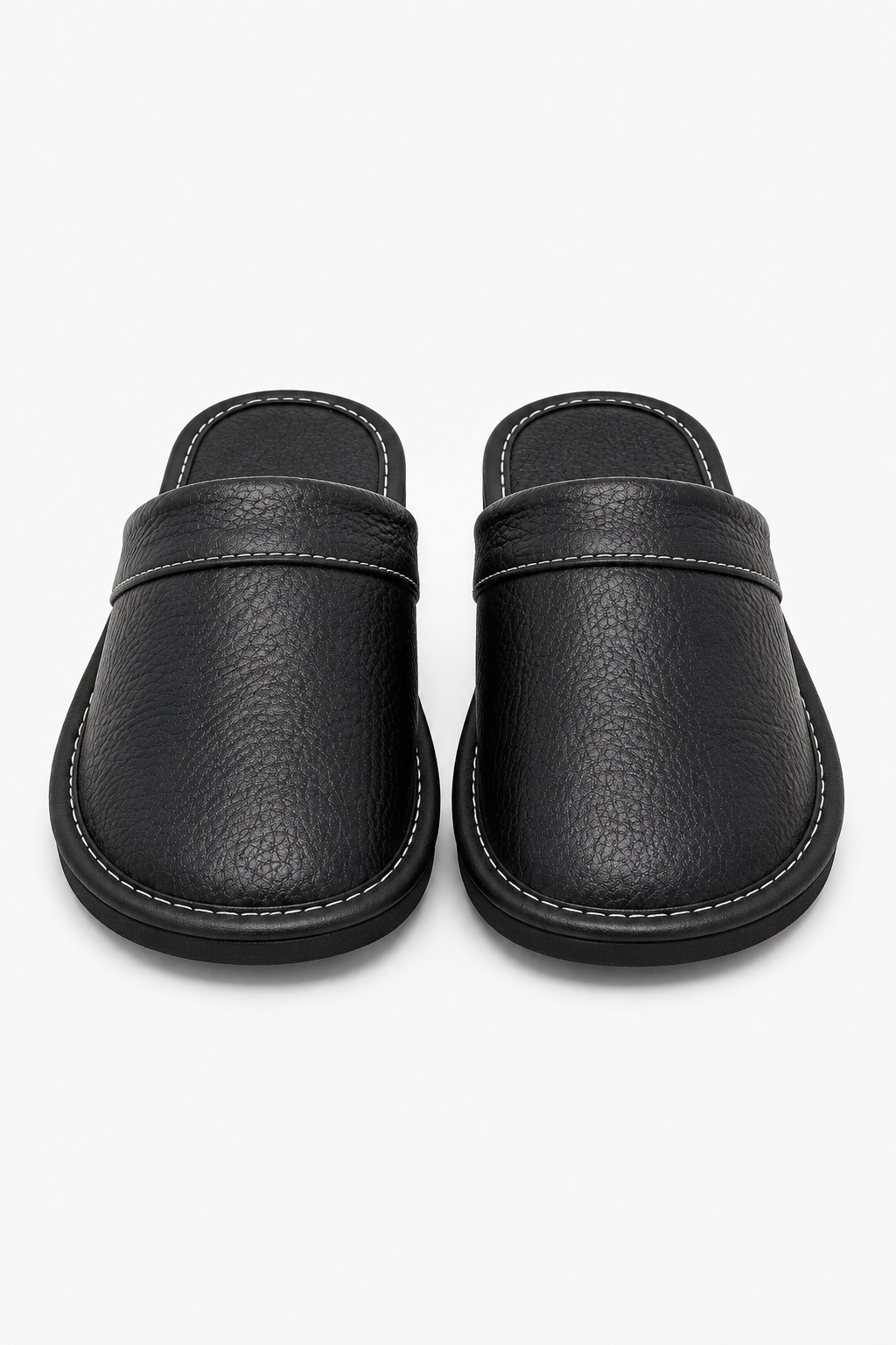 Schwarze Herren-Hausschuhe mit weicher Sohle