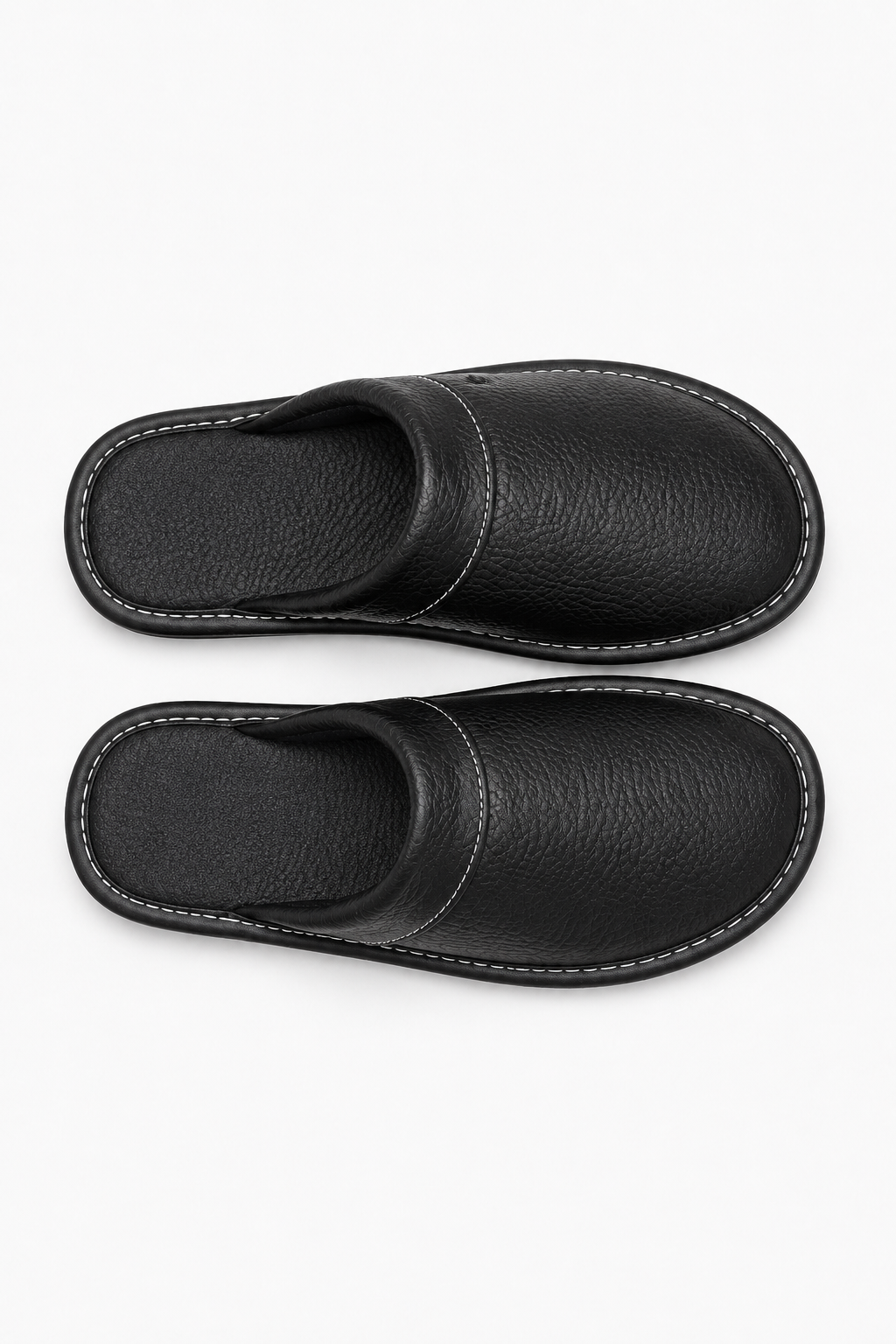 Schwarze Herren-Hausschuhe mit weicher Sohle