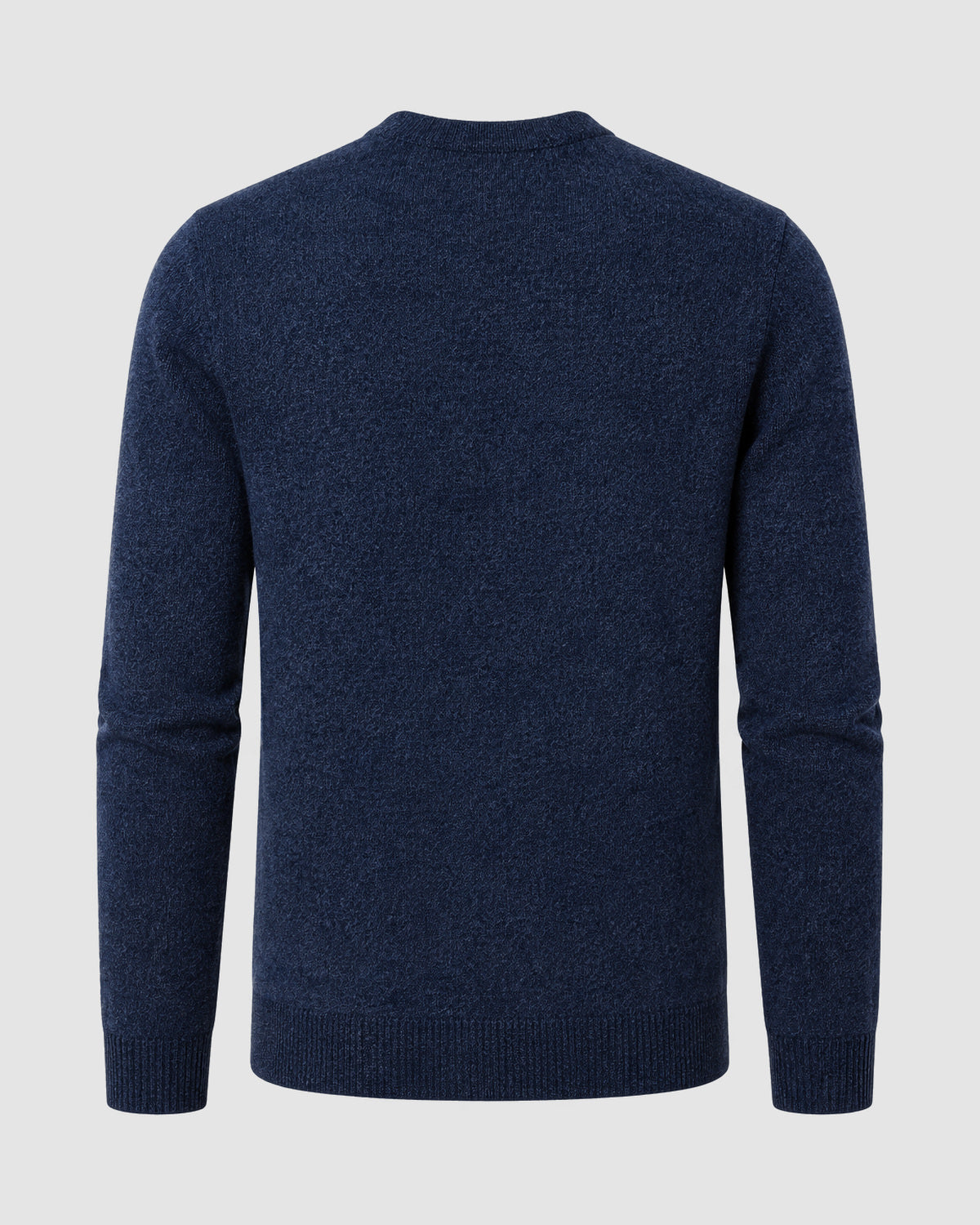 Herren Grobstrick-Pullover mit Rundhals – Dunkelblau, Bild 2