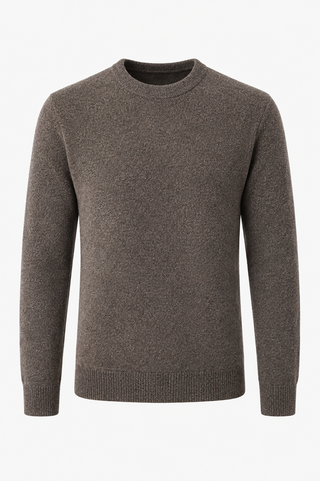 Herren Grobstrick Rundhalspullover - Grau