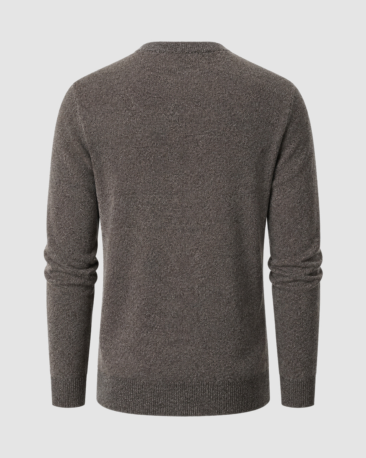 Herren Grobstrick-Pullover mit Rundhals – Grau, Bild 2